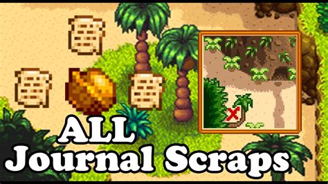 Many of these puzzles reward players with Golden Walnuts, a new currency which is used to unlock new areas and features of the Island. . Hidden in the pages of the journal stardew